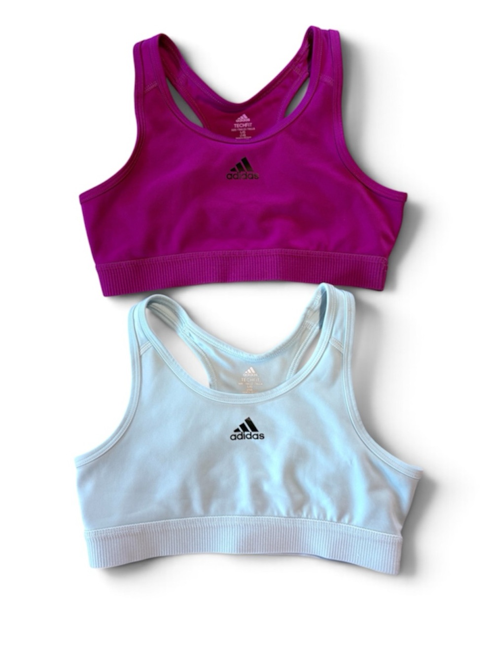 Adidas Girls Techfit Aeroready Sports Bras Bundle Size 14